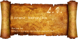 Lorenz Veronika névjegykártya